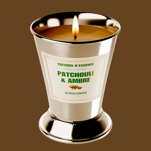 Bougie Parfumée - PATCHOULI & AMBRE - Trésors d'Essence