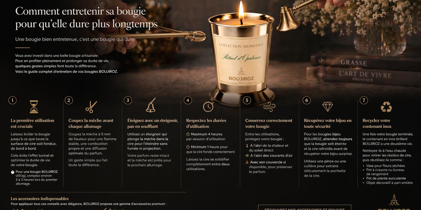 Comment entretenir sa bougie pour qu’elle dure plus longtemps