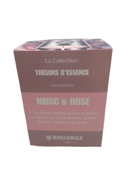 Bougie parfumée - MUSC & ROSE - Trésors d'essence