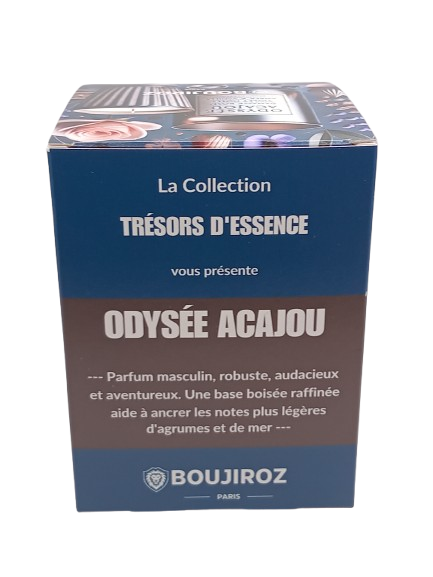 Bougie parfumée -  ODYSSÉE ACAJOU - Trésors d'essence