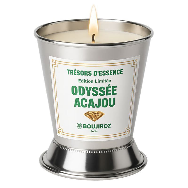 Bougie parfumée -  ODYSSÉE ACAJOU - Trésors d'essence
