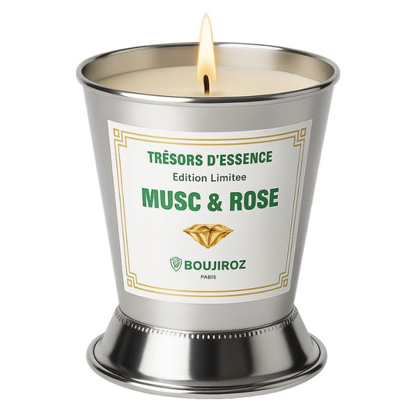 Bougie parfumée - MUSC & ROSE - Trésors d'essence