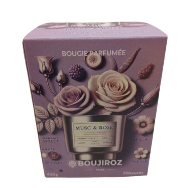 Bougie parfumée - MUSC & ROSE - Trésors d'essence