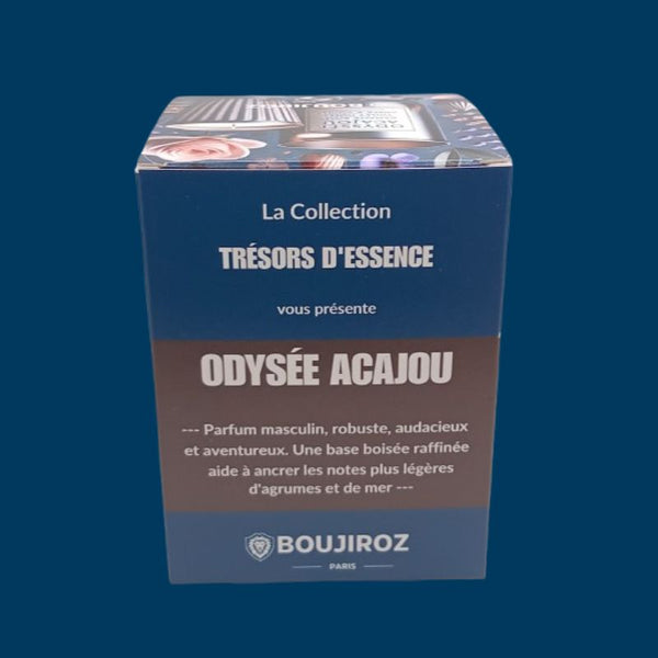 Bougie parfumée -  ODYSSÉE ACAJOU - Trésors d'essence