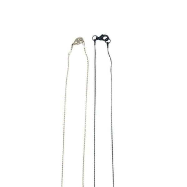 Duo de Colliers White & Black avec Cristal – Cristaux Swarovski & Argent 925