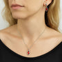 Ensemble Collier & Boucles d’Oreilles Cristal Rouge – Élégance Passionnée